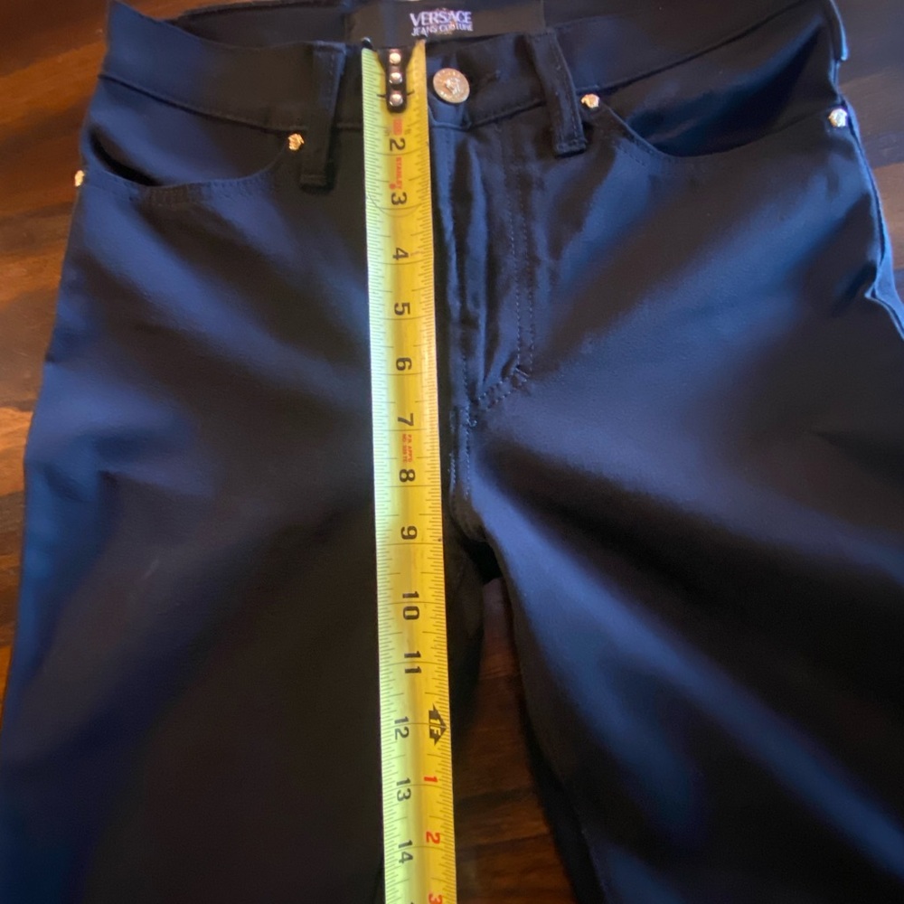 VERSACE Jeans Couture Sz 24/38 Black - Picture 2 of 8